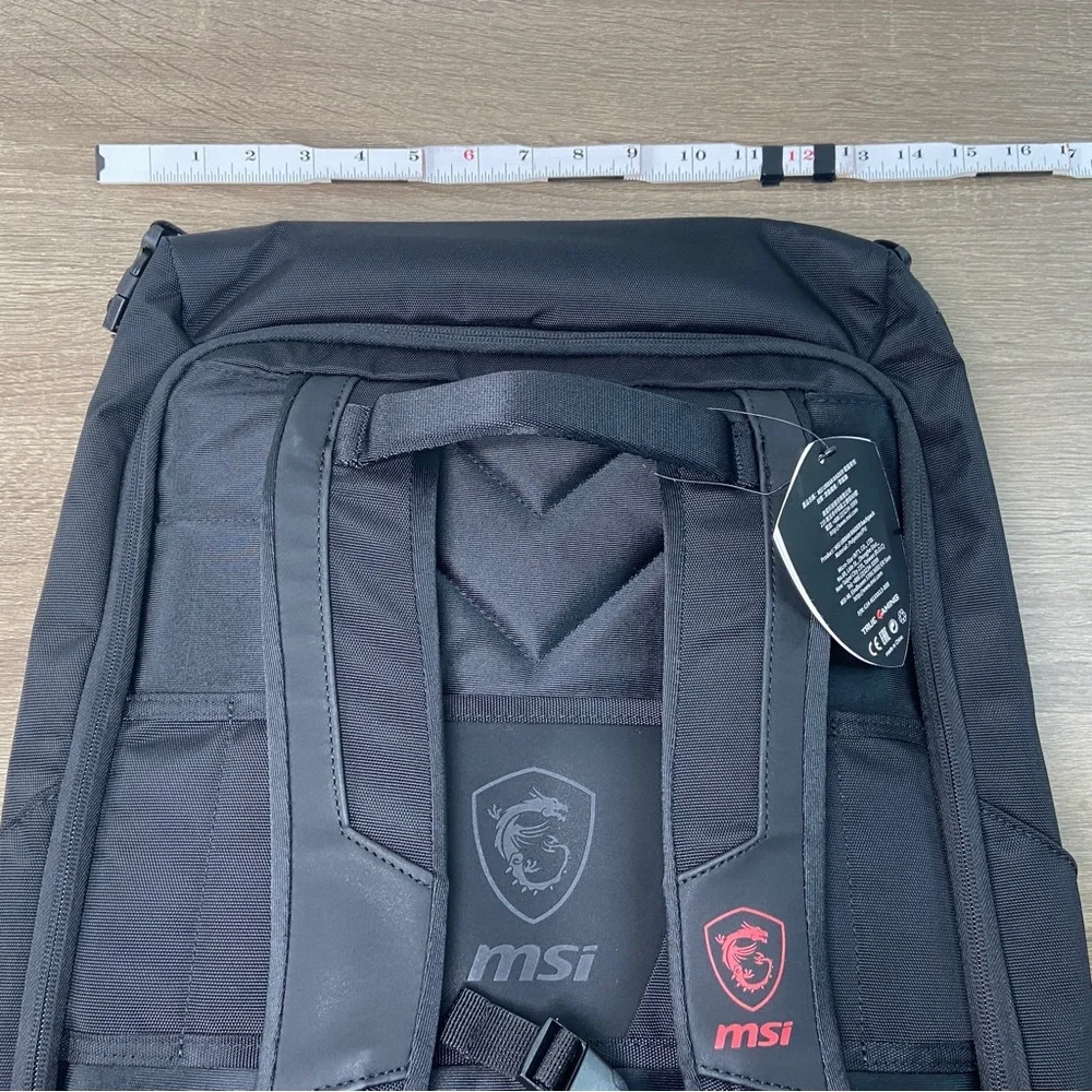 MSI Urban Raider Gaming Backpack Unisex Black Red Dragon Logo 17 In. Laptop Bag